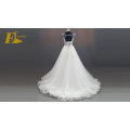 ED Bridal 2017 Elegant Stunning Crystal Cap Sleeve Lace-Up Back Beaded Organza Alibaba Wedding Dress